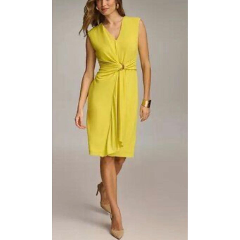 Donna Karan New York Twist-Front Draped Jersey Dress Size 2